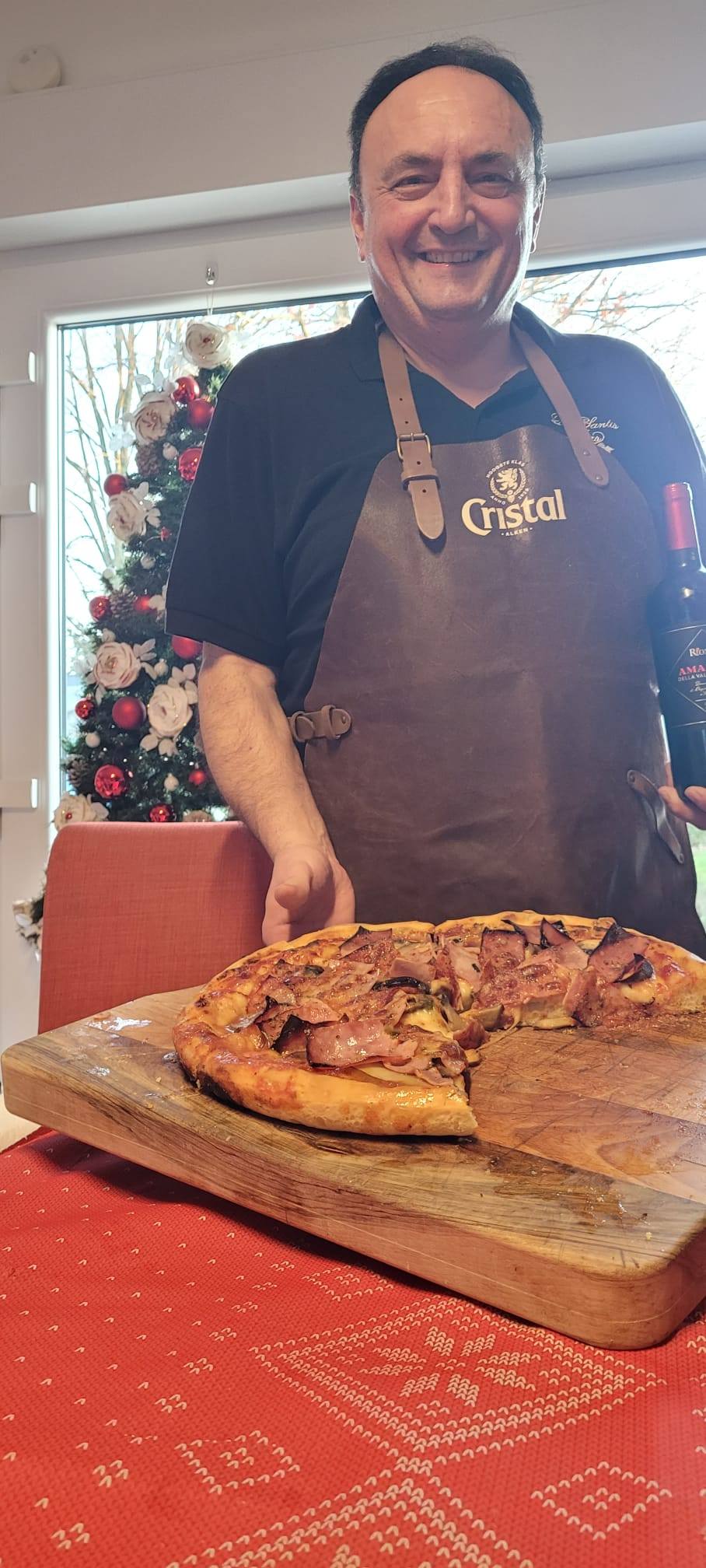 Pizza et Amarone — une soirée de fête