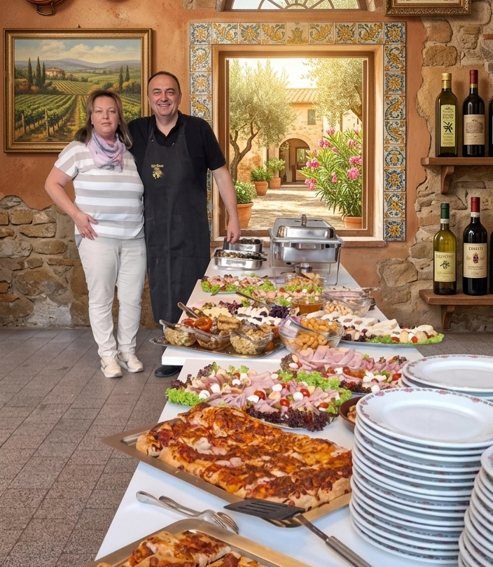 Ciro De Santis avec les vins